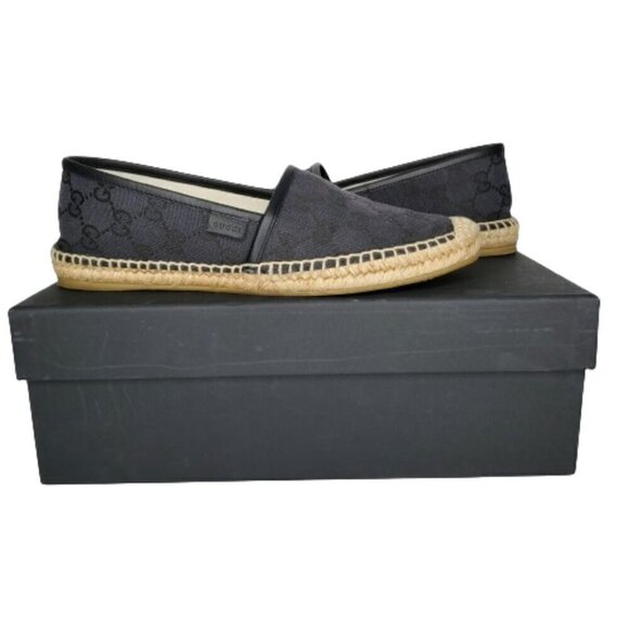 Gucci Monogram GG Canvas Slip On Espadrille Flats - Picture 6 of 7